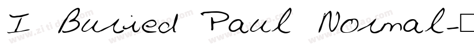 I Buried Paul Normal字体转换